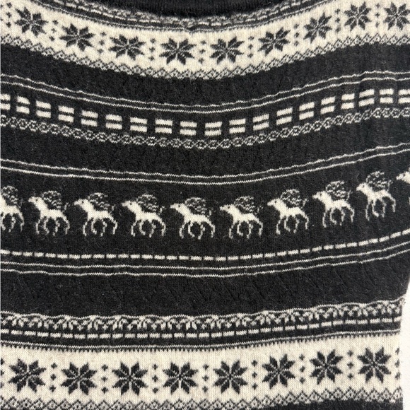Sweater short dress/sweater winter pattern w/pockets black/white sz XS $25 - Picture 5 of 8